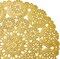 60 Pack 10 Inch Gold Paper Doilies for Dining Table, Round Decorative Medallion Lace Placemats for Wedding